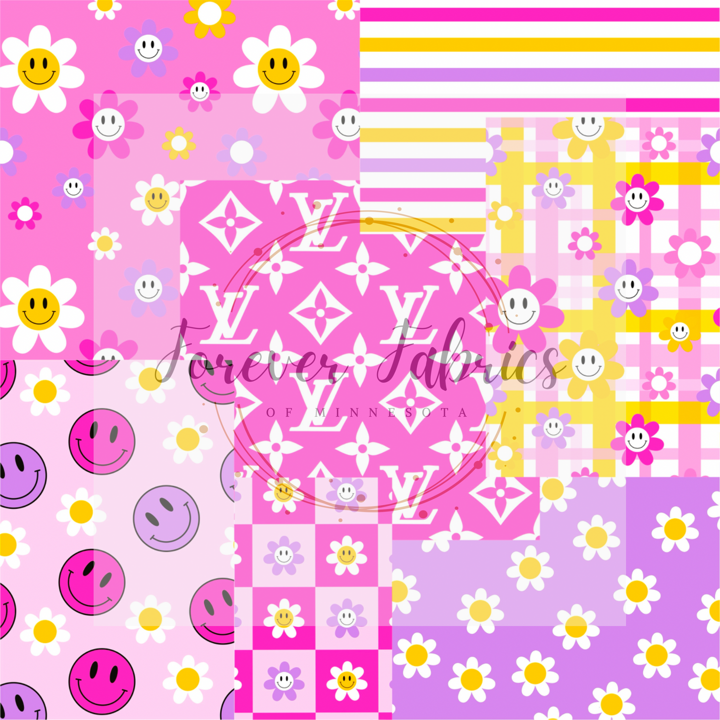 Bright Smiley LV (BH 4/24)| Preorder | Fabric By The Yard