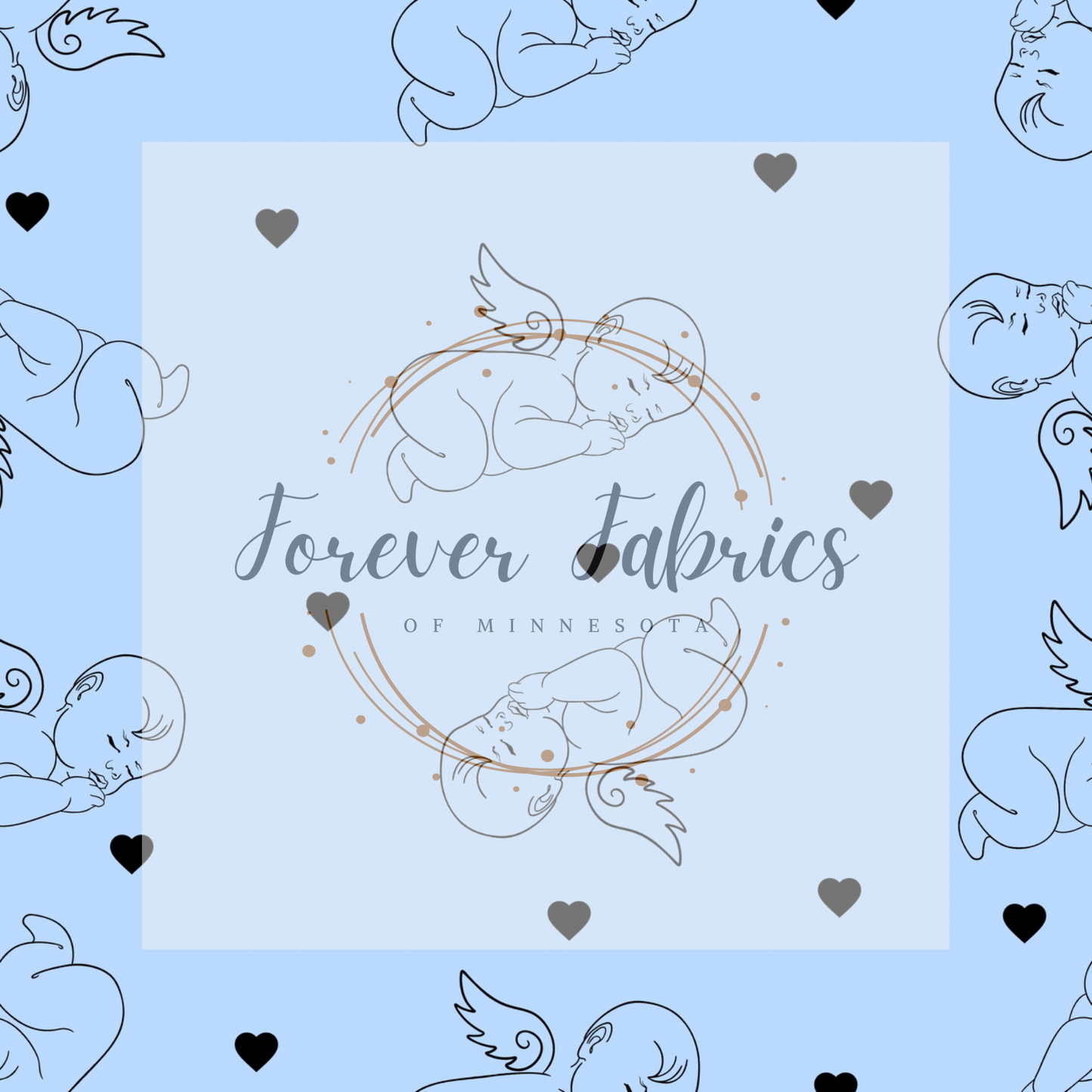 Baby Boy Angel . . . . . . . . (BH/ 23). | Preorder | Fabric By The Yard