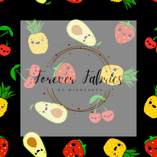 Hey Bear Fruits . (BH/ 23). | Preorder | Fabric By The Yard