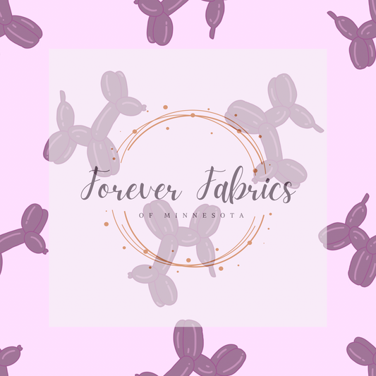 Balloon Animals Pink . . . (BH/ 23). | Preorder | Fabric By The Yard