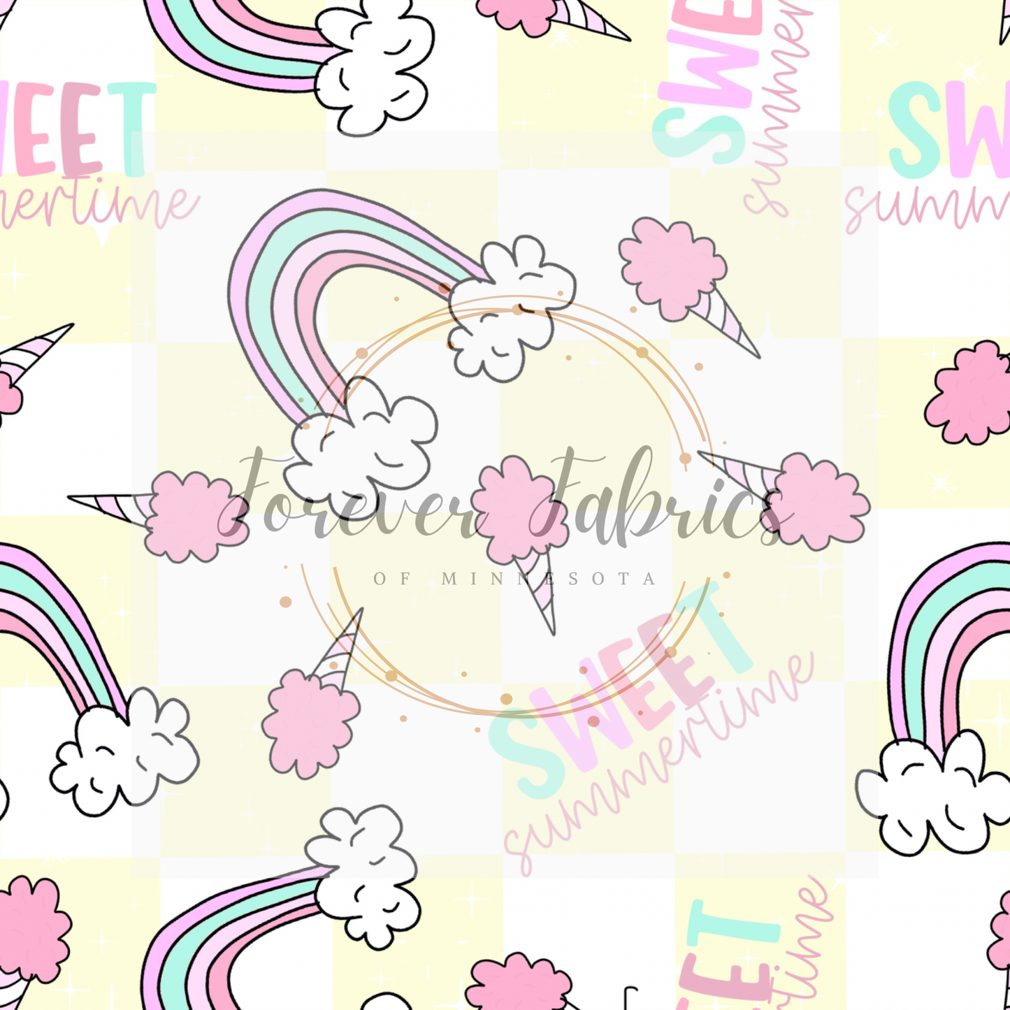 Sweet Summertime Check . (BH/ 23) | Preorder | Fabric By The Yard