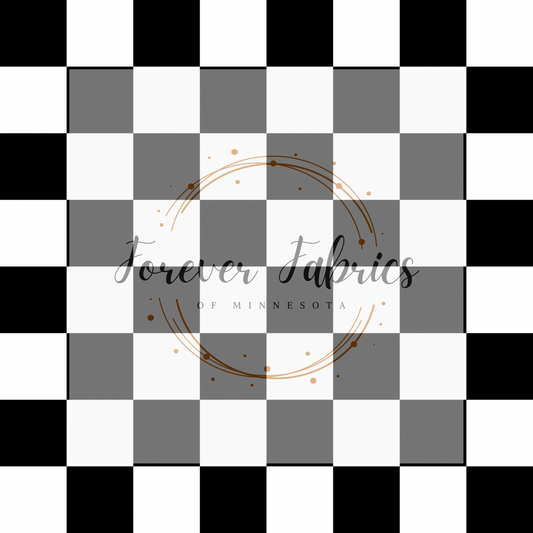 Black & White Checkered . . . . (BH/ 24)| Preorder | Fabric By The Yard
