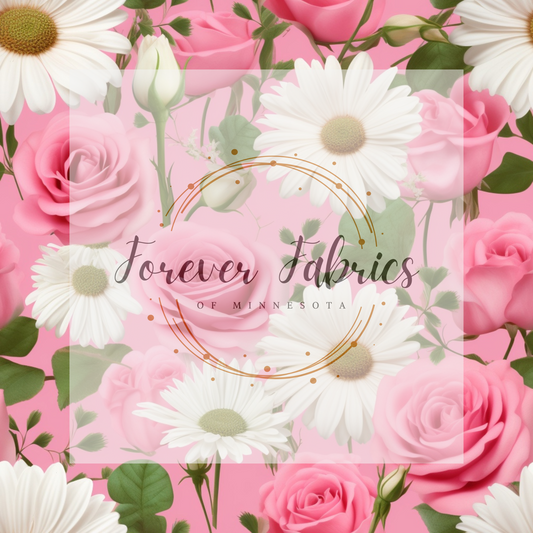 Pink Floral 2 . . . . (BH/ 23). | Preorder | Fabric By The Yard