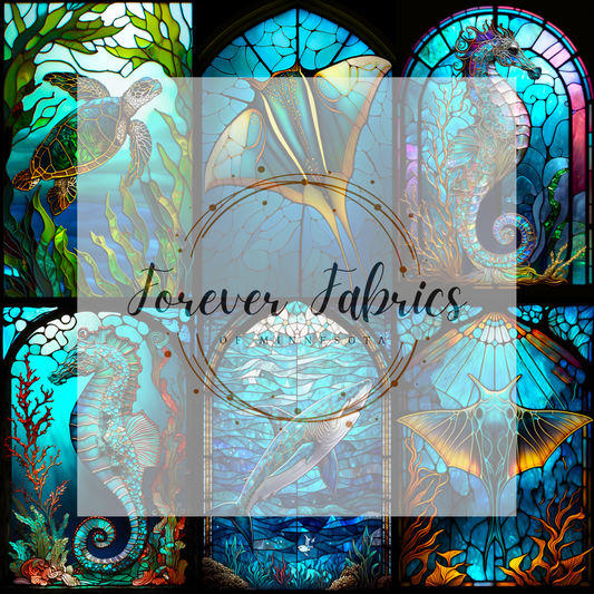 Stain Glass 2 . . (BH/ 23). | Preorder | Fabric By The Yard
