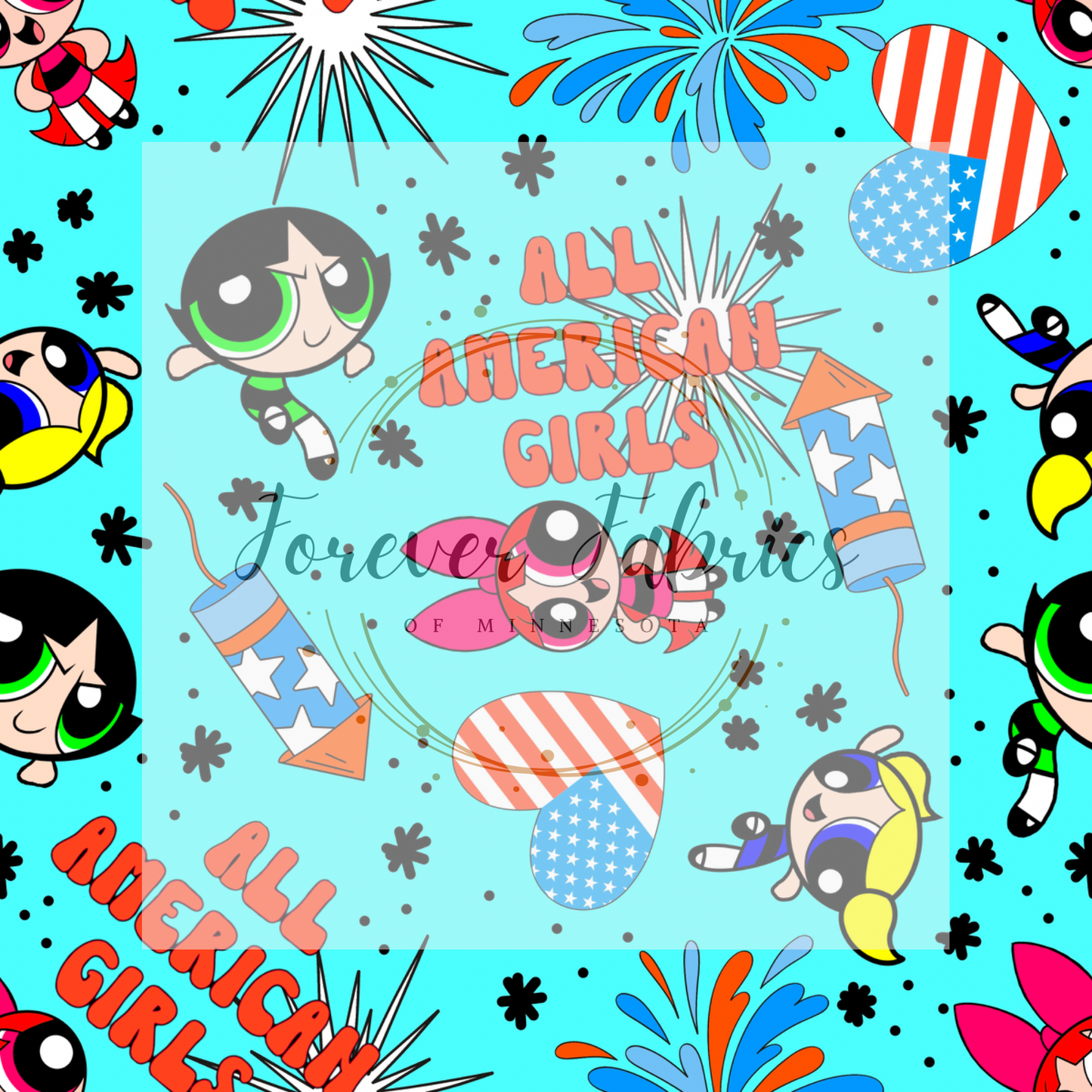 All American Girls . . . . . . . . . (BH/ 24)| Preorder | Fabric By The Yard