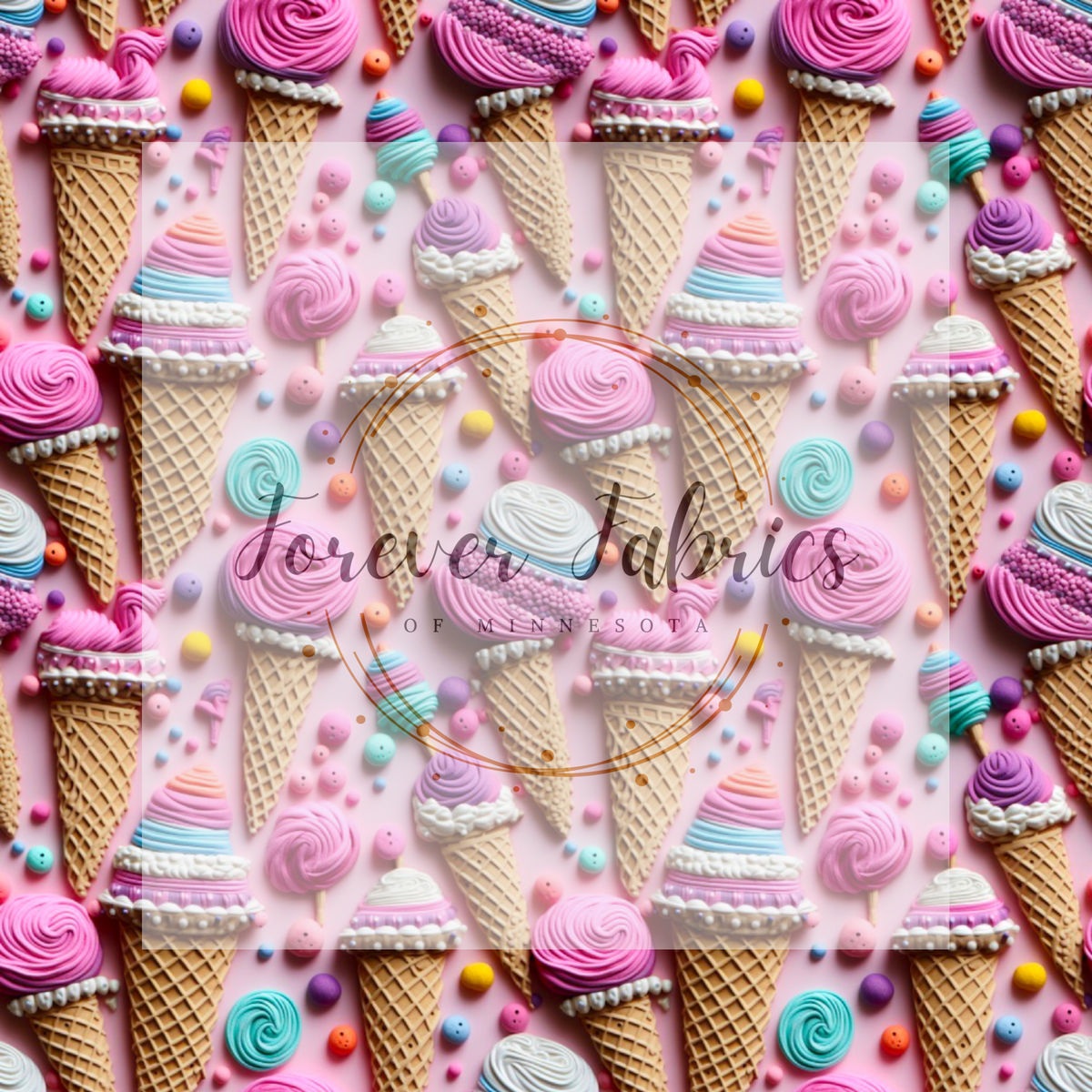 Ice cream cones, | Preorder| By The Yard