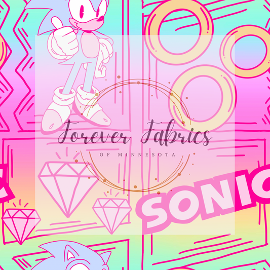 Sonic Comic . . . . (BH/ 23). | Preorder | Fabric By The Yard