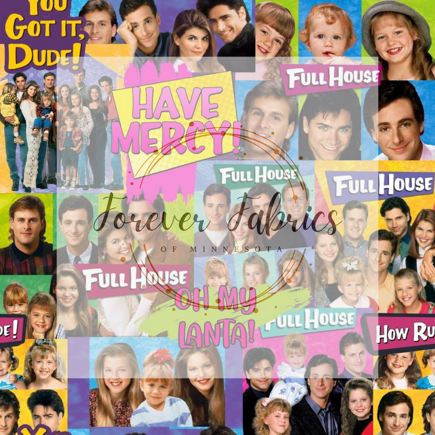 Full House Collage . . . . (BH/ 24)| Preorder | Fabric By The Yard