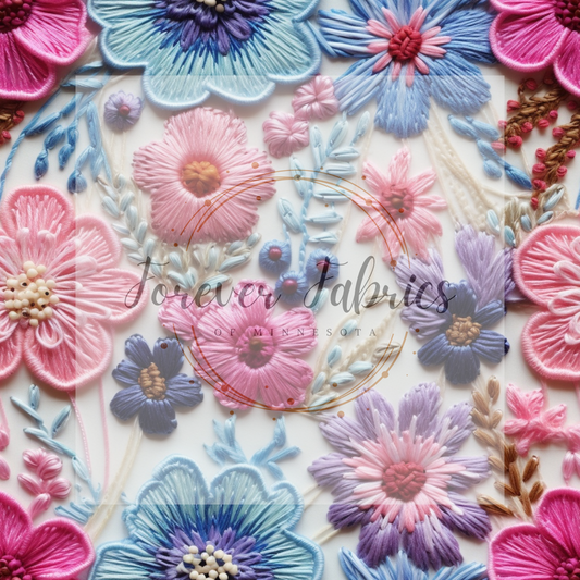 Floral Embroidery 3 . . . . (BH/ 24)| Preorder | Fabric By The Yard