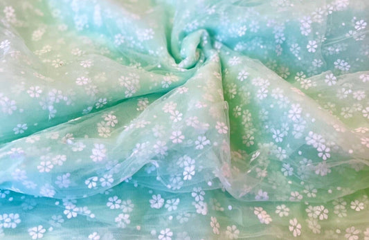 Green Floral Mesh | Mesh
