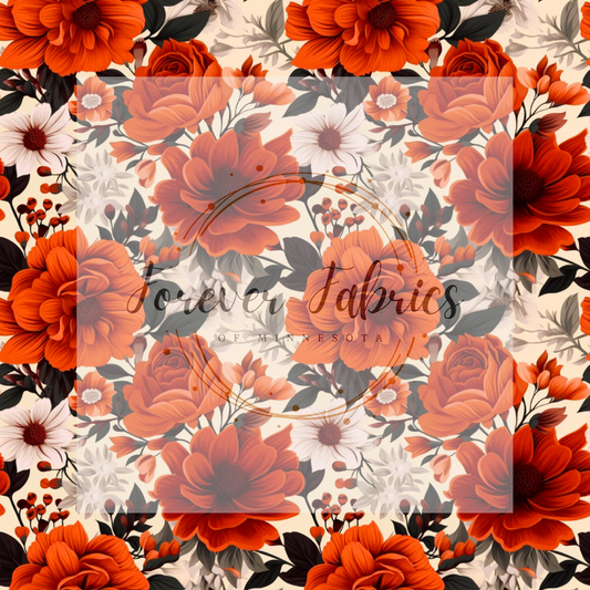 Fall Floral 2 . . . (BH/ 23). | Preorder | Fabric By The Yard