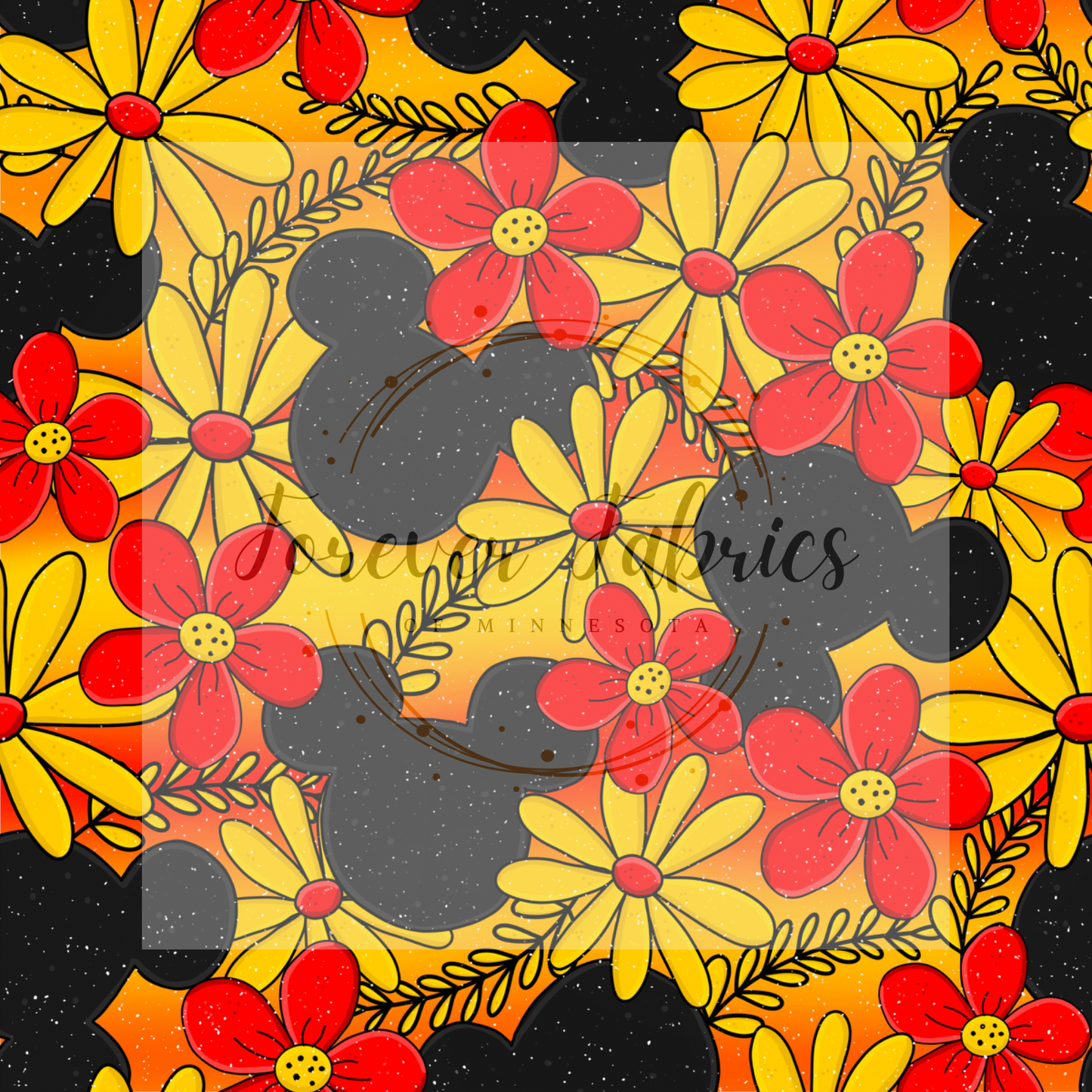 Mouse Red Ombre (BH/ 24)| Preorder | Fabric By The Yard