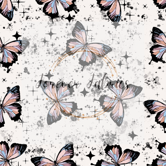 Boho Butterfly Splatter . . . (BH/ 22) | Preorder | Fabric By The Yard