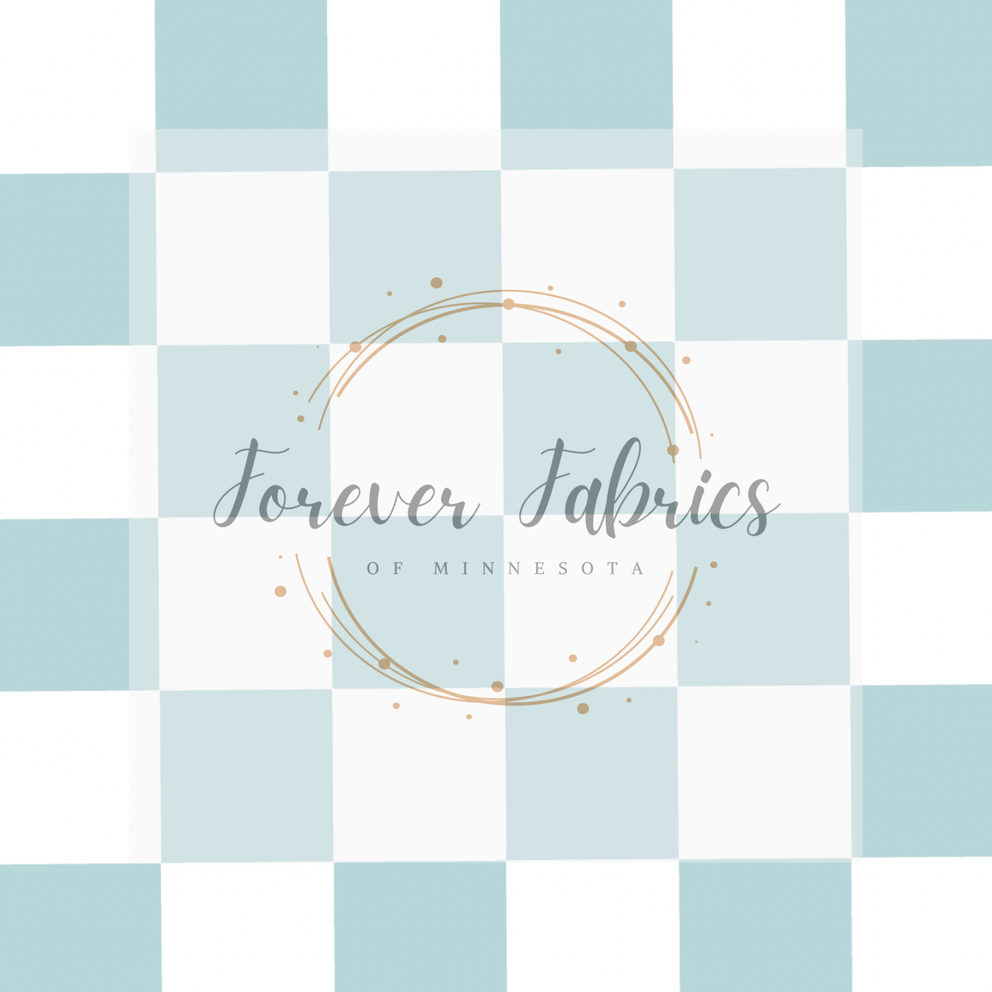 Dusty Blue Checkered . (BH/ 23). | Preorder | Fabric By The Yard