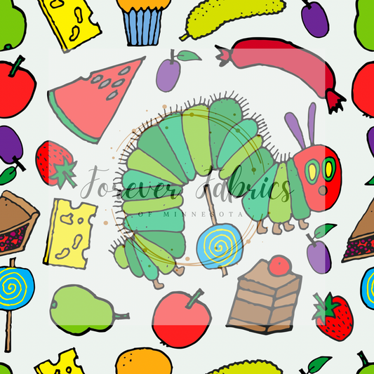 Hungry Caterpillar Cream . . (BH/ 22) | Preorder | Fabric By The Yard
