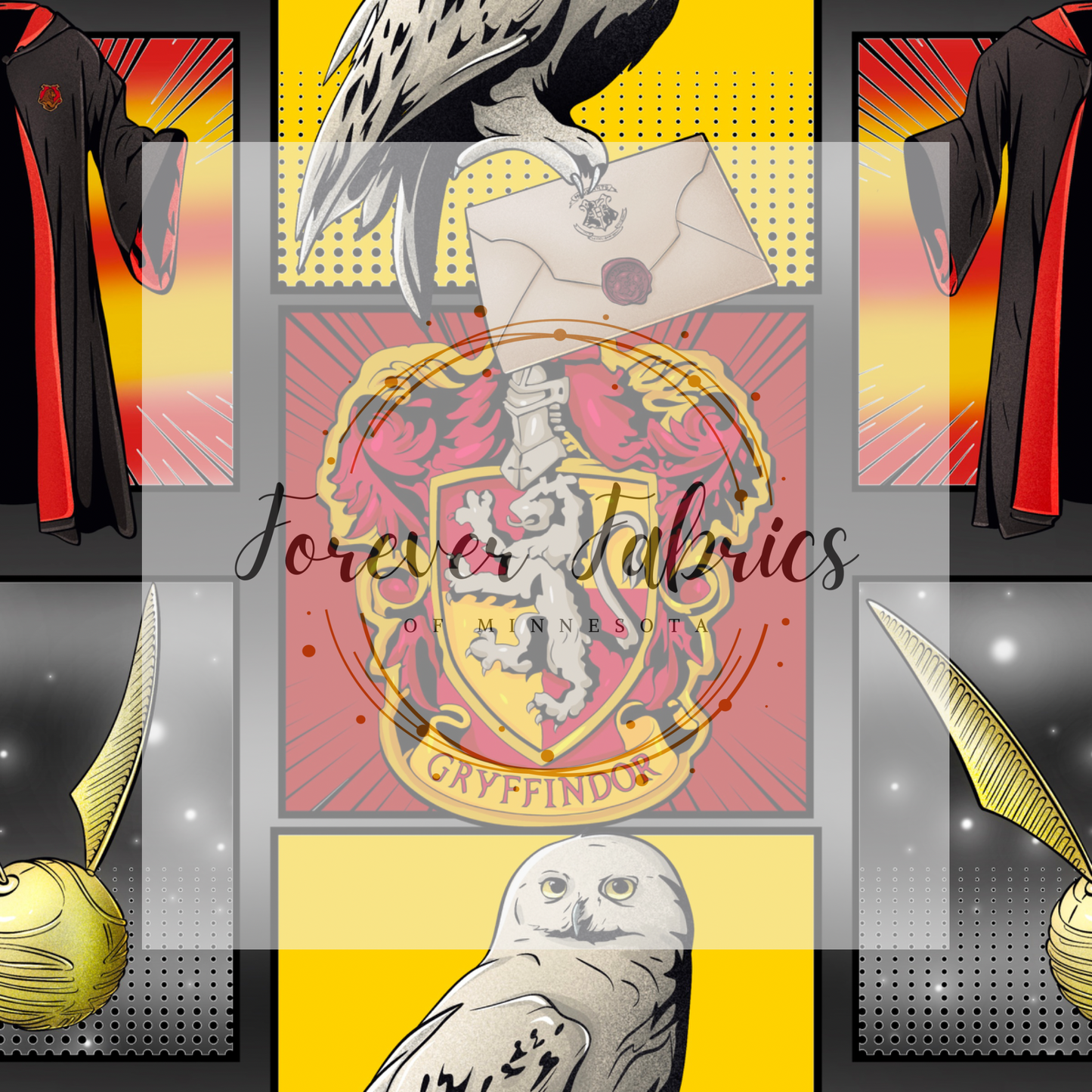 Gryffindor . . . . . . (BH/ 23). | Preorder | Fabric By The Yard