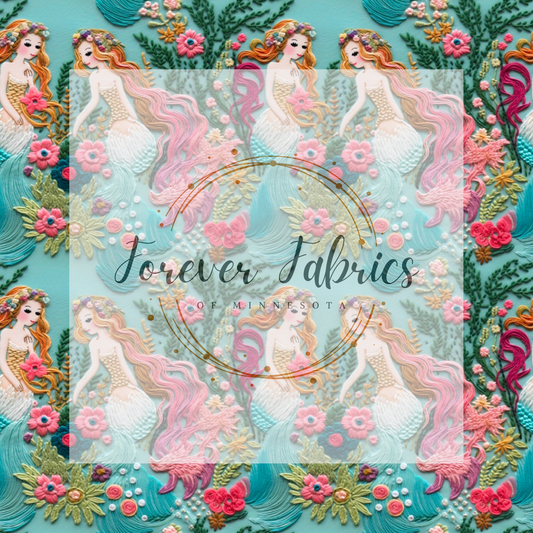 Mermaid . (BH/ 23). | Preorder | Fabric By The Yard