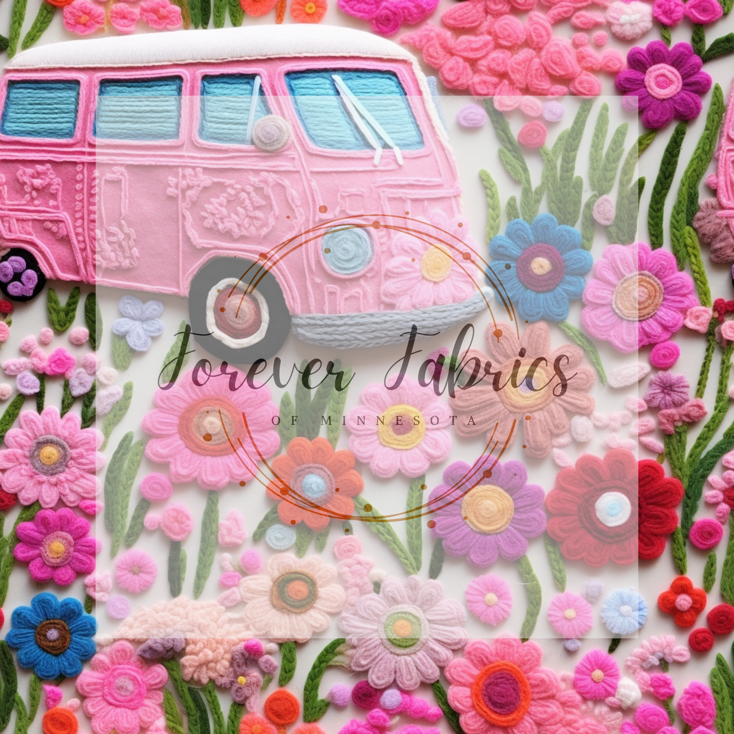 Groovy, van embroidery, | Preorder| By The Yard