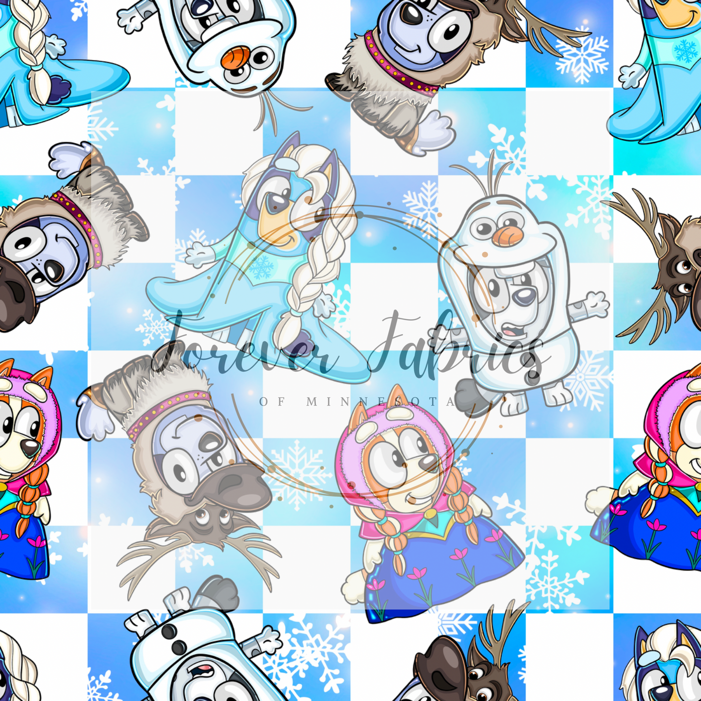 Blue Dog Frozen Galaxy 1 . . . (BH/ 24)| Preorder | Fabric By The Yard