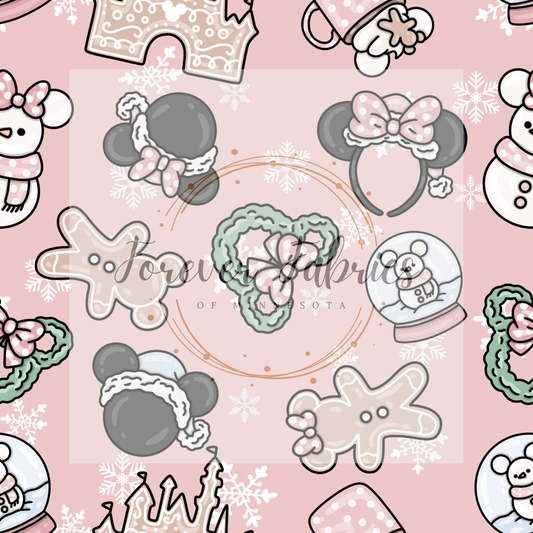 Mousey Christmas . . (BH/ 23). | Preorder | Fabric By The Yard