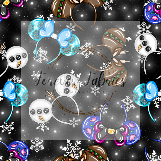Frozen Ears Black (BH 4/24)| Preorder | Fabric By The Yard