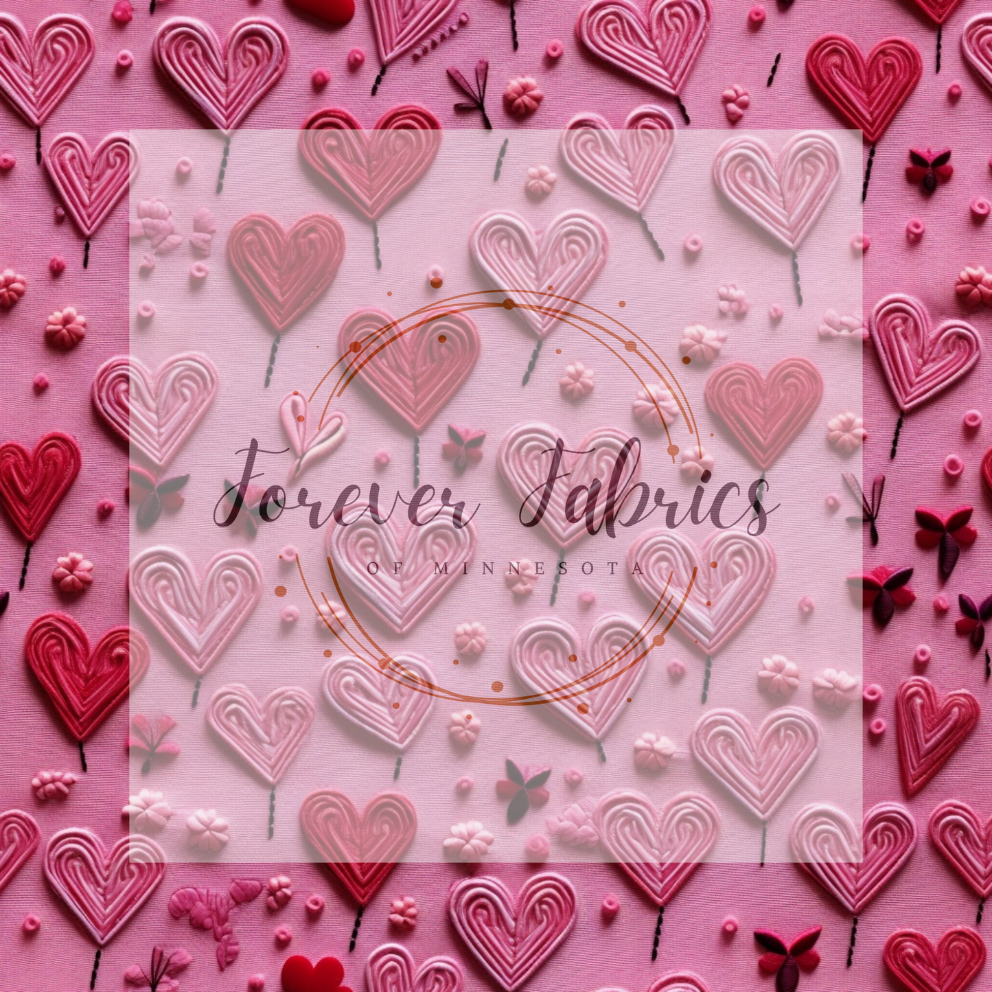 3-D hearts | Preorder| By The Yard