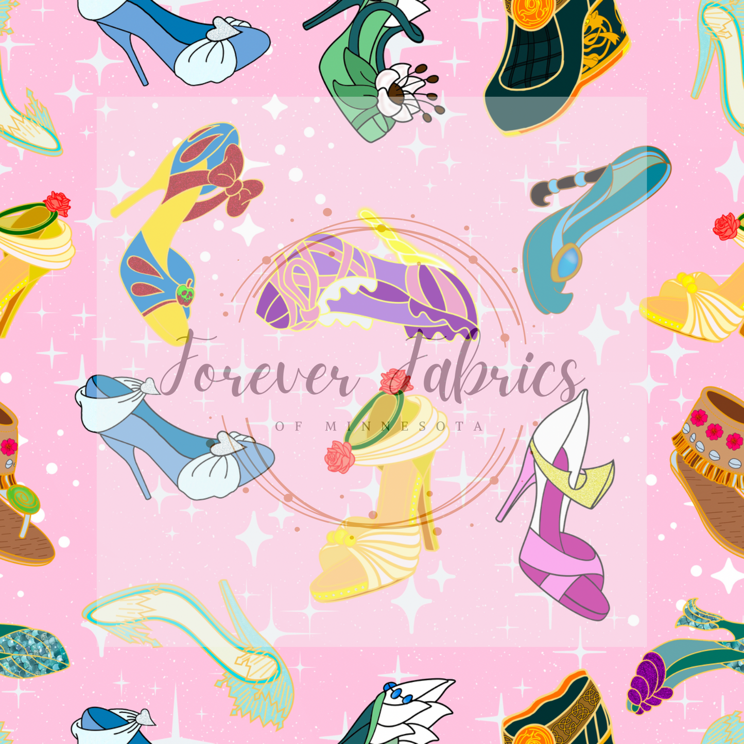Princess Shoes Pink (BH/ 24)| Preorder | Fabric By The Yard