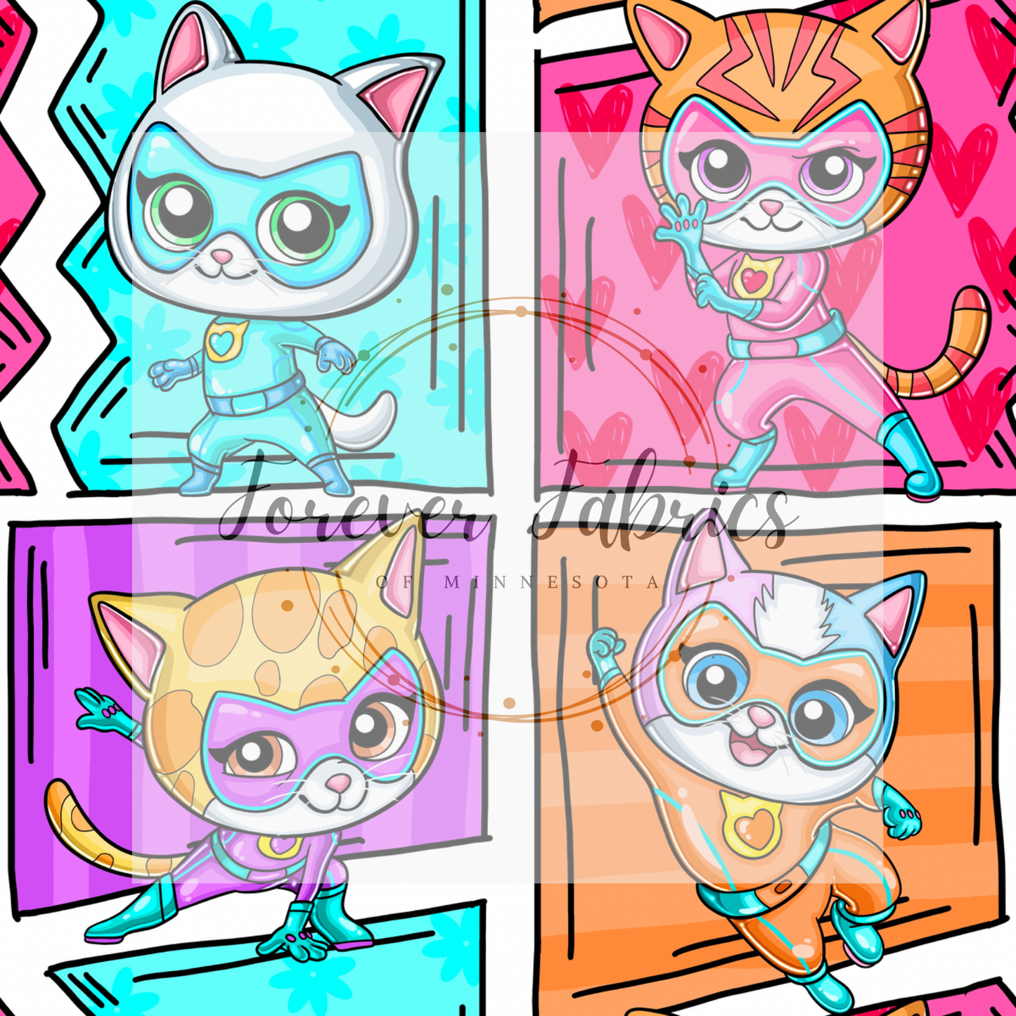 Super Kitty Bright . . . . . (BH/ 24)| Preorder | Fabric By The Yard