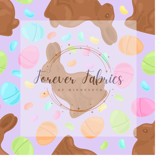 Easter Bunny Purple . . . . (BH/ 24)| Preorder | Fabric By The Yard