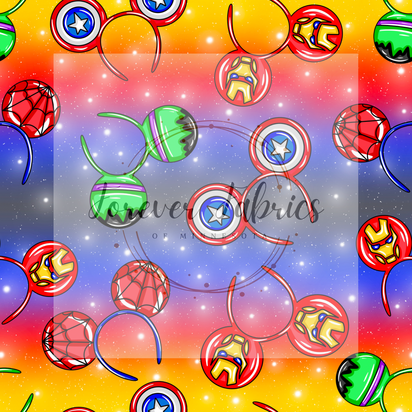 Avengers Ears ombre (BH 4/24)| Preorder | Fabric By The Yard