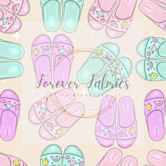 Croc Slides . (BH/ 23) | Preorder | Fabric By The Yard