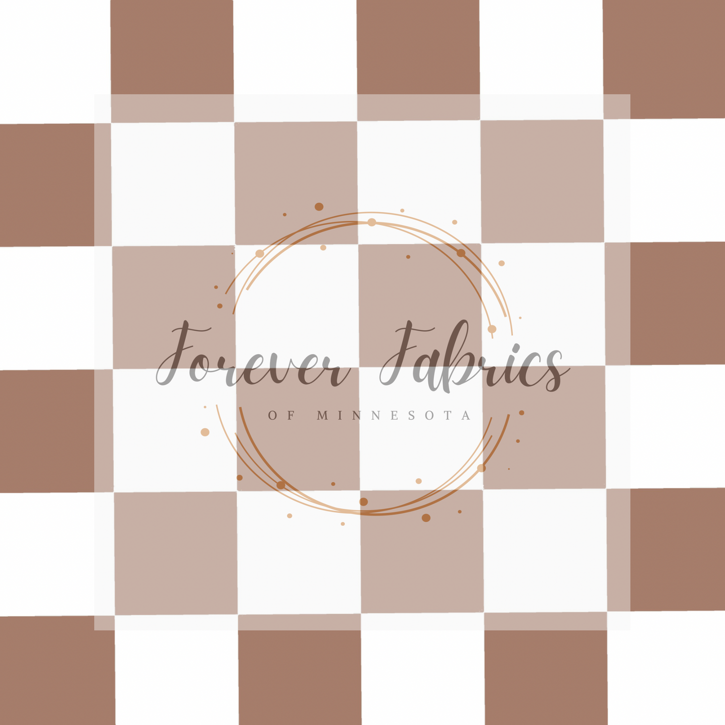 Tan Checks. (BH/ 23). | Preorder | Fabric By The Yard