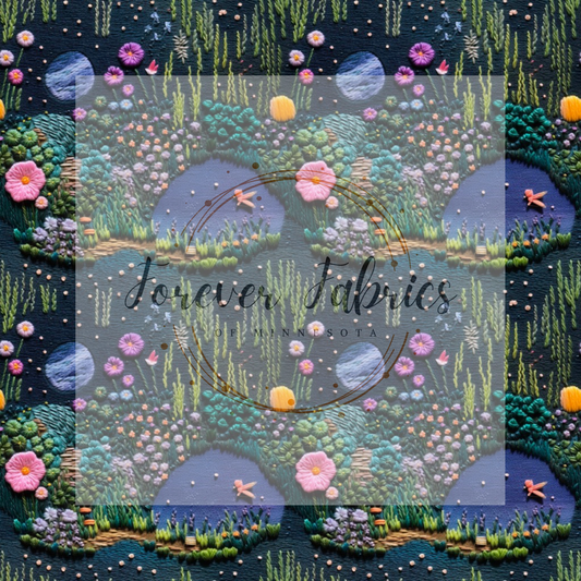 Cottage Fairy Embroidered. . . (BH/ 24)| Preorder | Fabric By The Yard