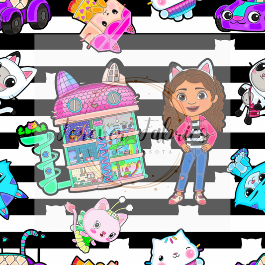 Doll House Gang Striped (BH 4/24)| Preorder | Fabric By The Yard