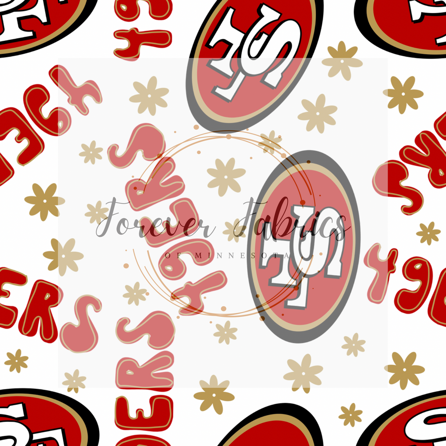 49’ers Bubble . . . . (BH/ 24)| Preorder | Fabric By The Yard