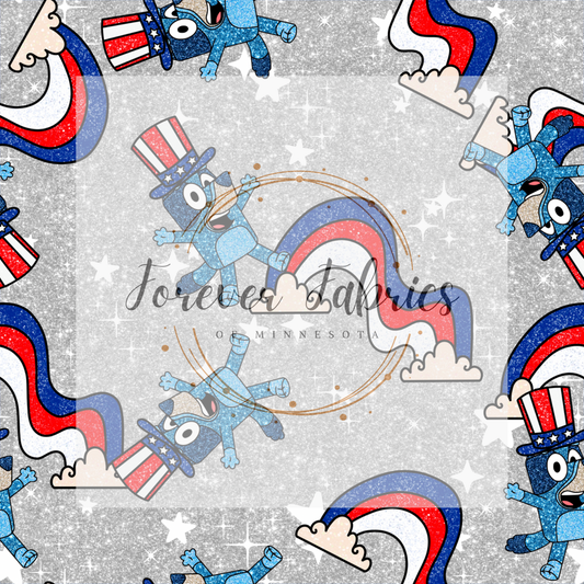 FOJ Blue Dog . (BH/ 24)| Preorder | Fabric By The Yard