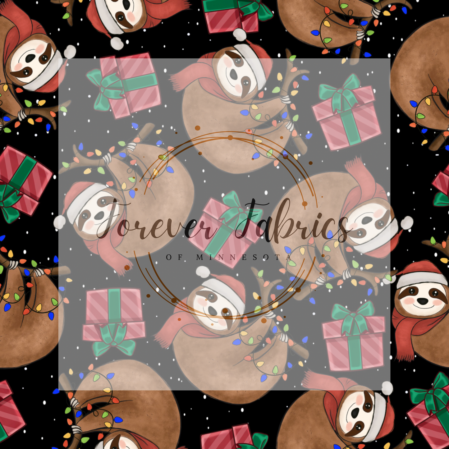 Christmas sloth | Preorder| By The Yard