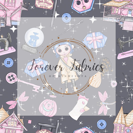 Coraline Gray . (BH/ 23). | Preorder | Fabric By The Yard