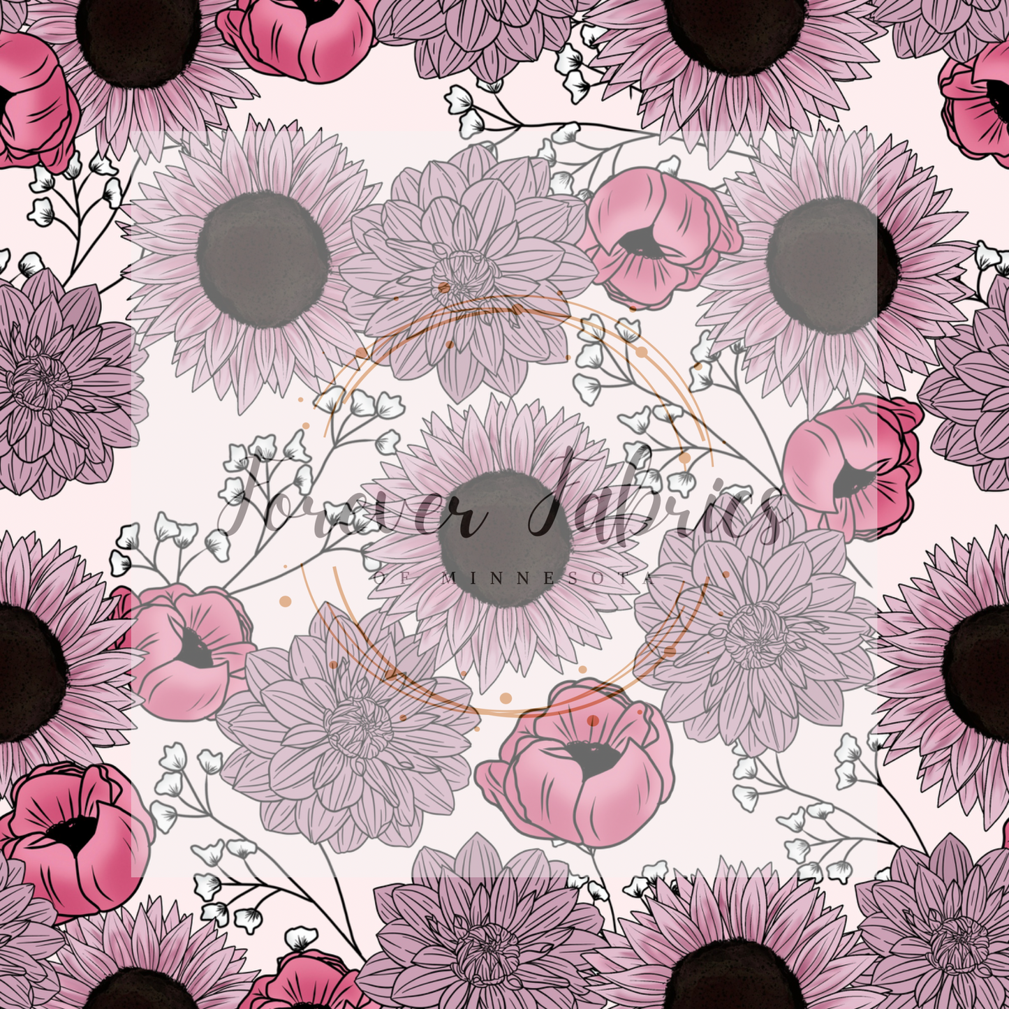 Pinks Floral . . . (BH/ 23). | Preorder | Fabric By The Yard