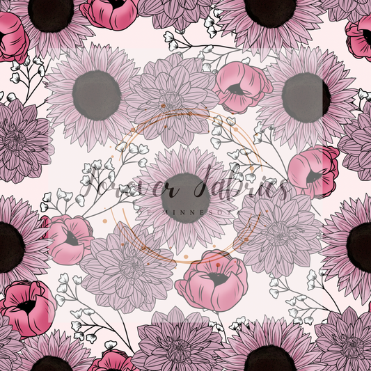 Pinks Floral . . . (BH/ 23). | Preorder | Fabric By The Yard