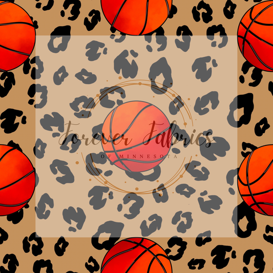 Basketball Leopard . (BH/ 23) | Preorder | Fabric By The Yard