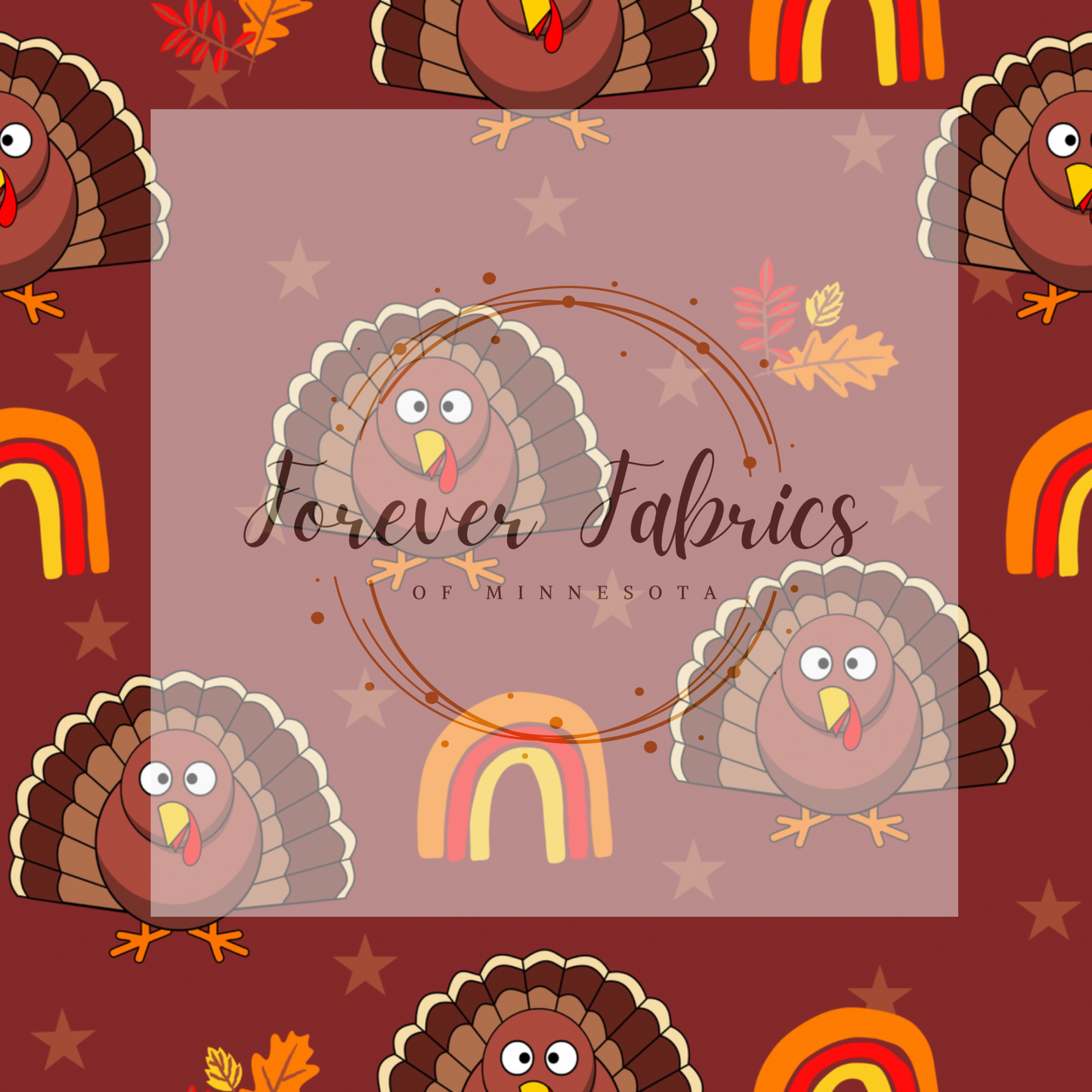 Turkeys & Rainbows | Preorder | By The Yard