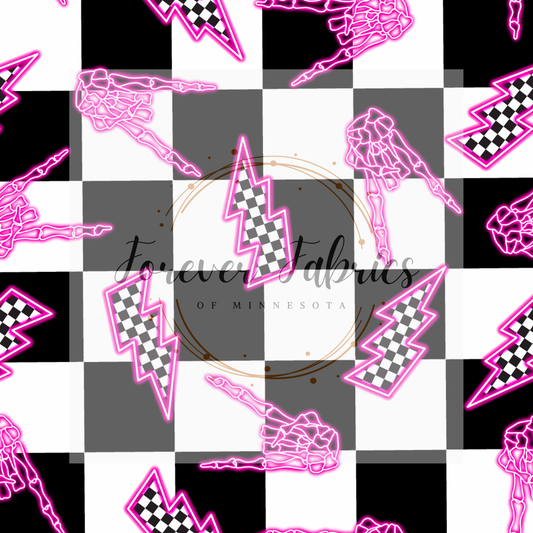 Pink Boltz and Hands . (BH/ 23) | Preorder | Fabric By The Yard