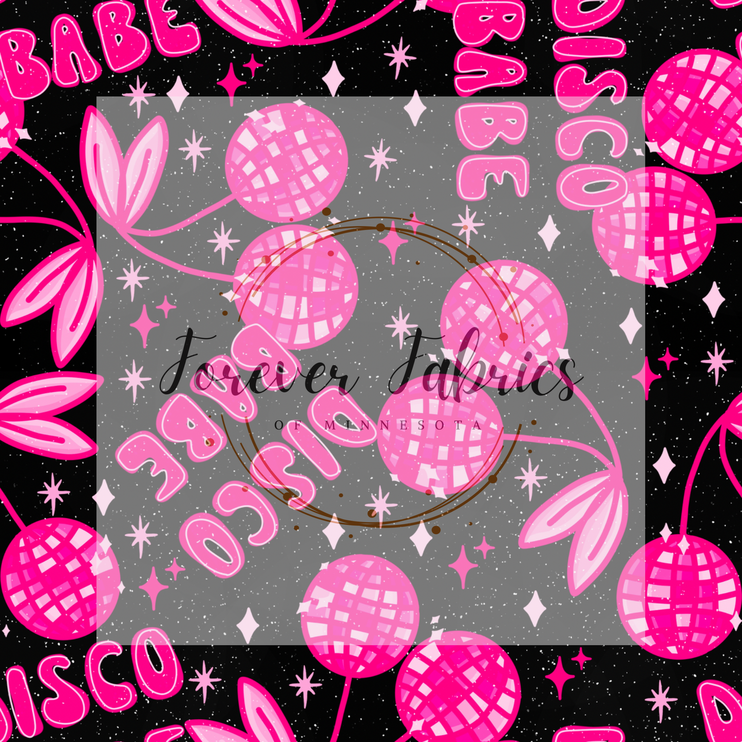 Disco Babe Pink Black . . . . (BH/ 24)| Preorder | Fabric By The Yard