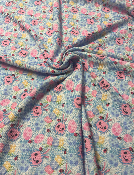 Silly Melon Bunny on blue Background | Bullet