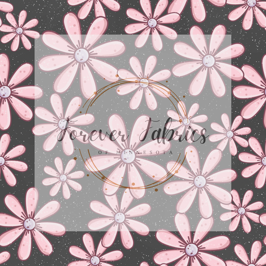 Pink Flowers . . . . . . . (BH/ 24)| Preorder | Fabric By The Yard