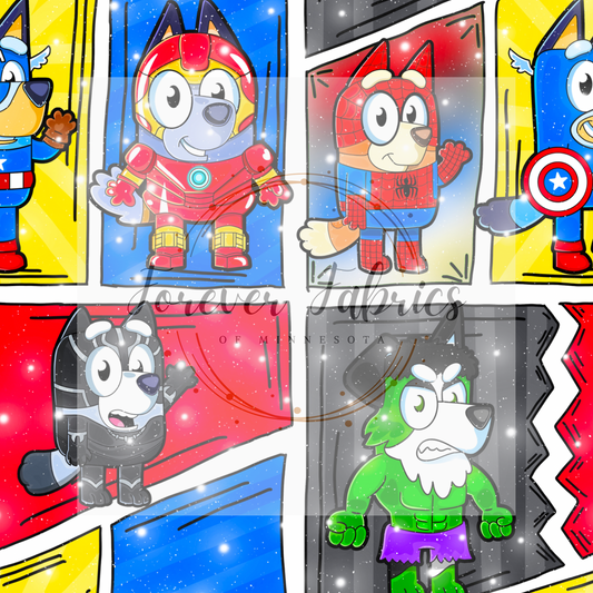 Blue Dog Comic Hero (BH 4/24)| Preorder | Fabric By The Yard