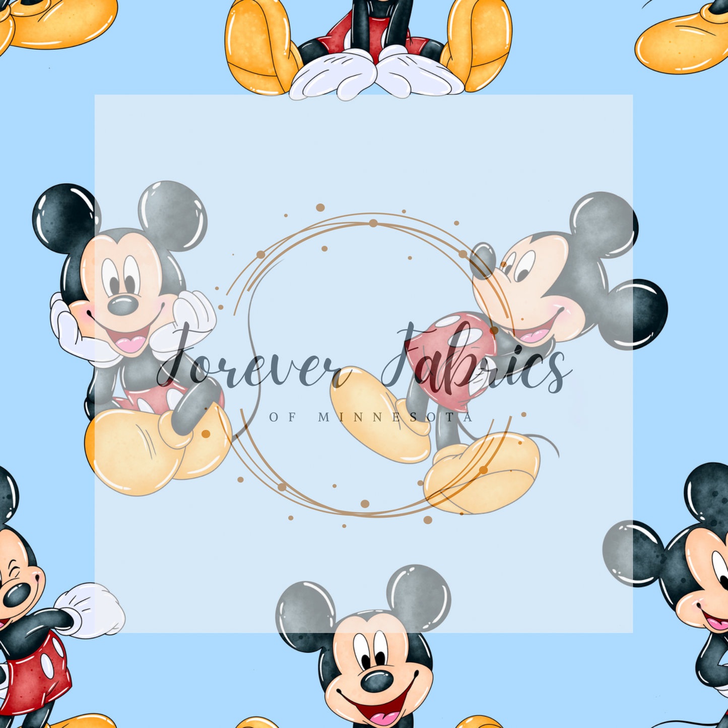 Mouse Blue . . (BH/ 23). | Preorder | Fabric By The Yard