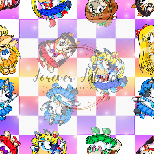 Sailor Checkered . . . . . (BH/ 24)| Preorder | Fabric By The Yard