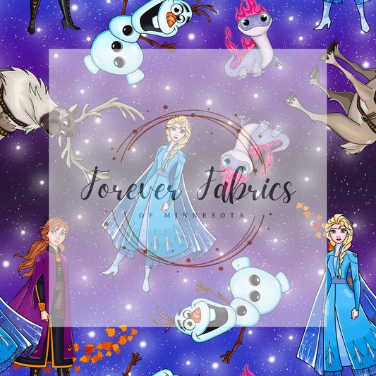 Frozen 2 Dark Blue . . . . (BH/ 24)| Preorder | Fabric By The Yard